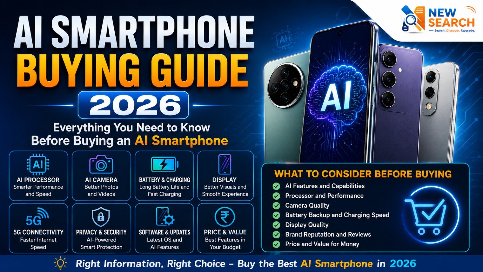 AI Smartphone Buying Guide 2026: Know these 10 essential things before choosing the right phone.